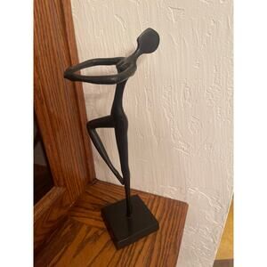 Bodrul Khalique Black Art Modernist Bronze Ballerina